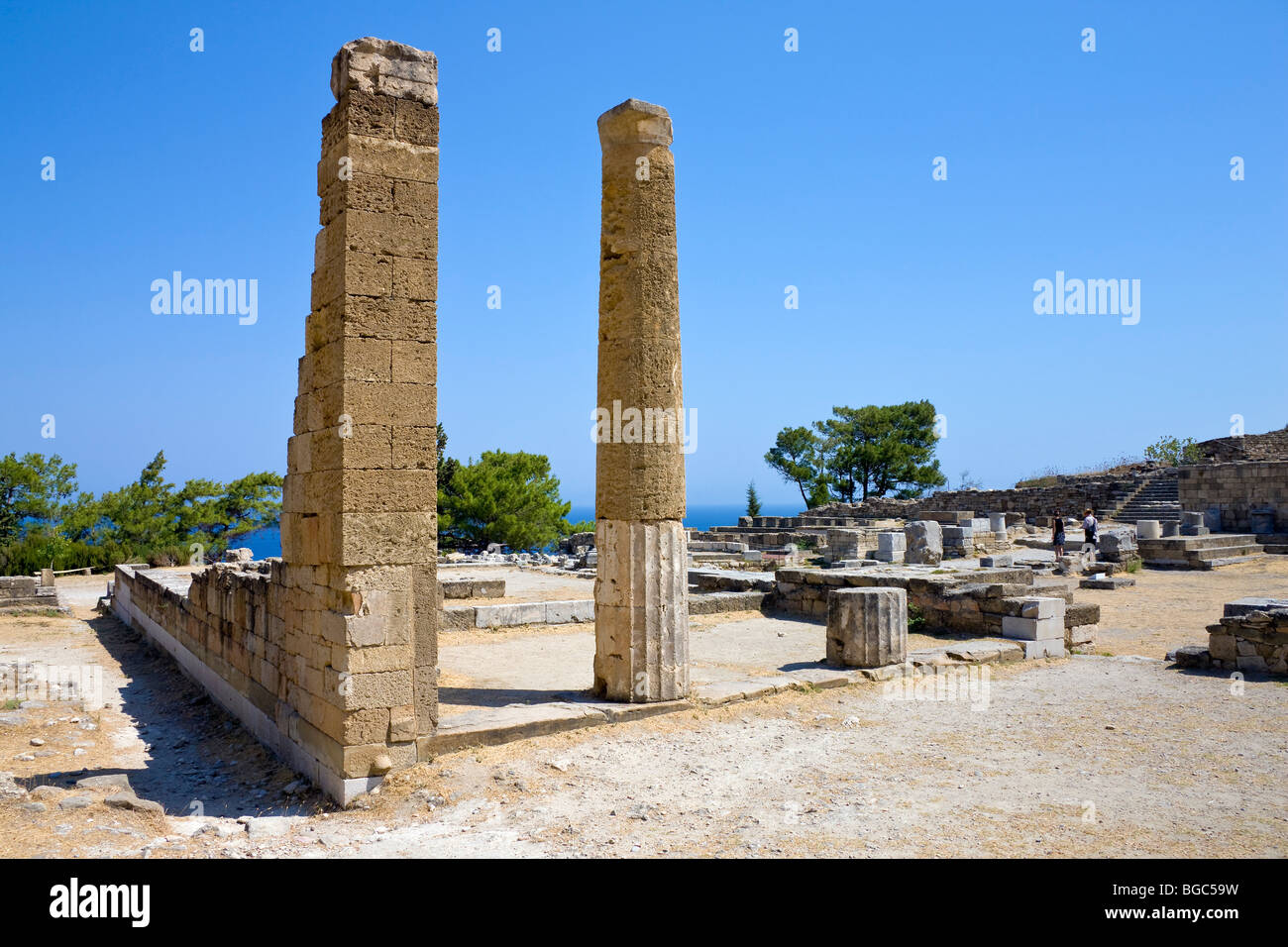 Kamiros, archeological site, Rhodes island, Greece, West Coast, Aegean Sea, Southern Europe, Europe Stock Photo