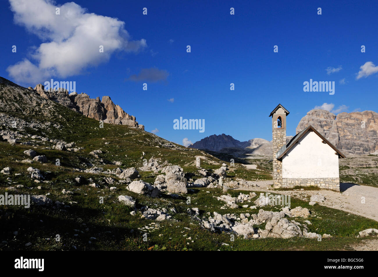 Mt. Paternsattel, Hochpustertal, Sexten Dolomites, South Tyrol, Italy, Europe Stock Photo