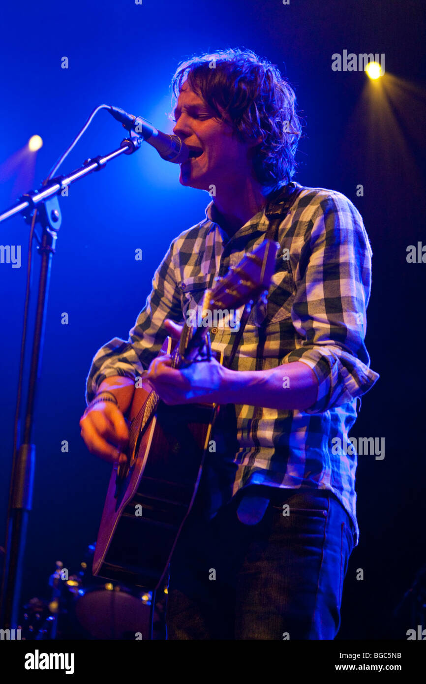 Martin Kelly, singer of the Scottish singer and songwriter duo Martin & James, live in the Lucerne Hall of the KKL in Lucerne,  Stock Photo