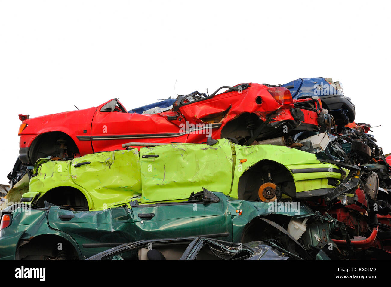 Scrapped Cars Stock Photo