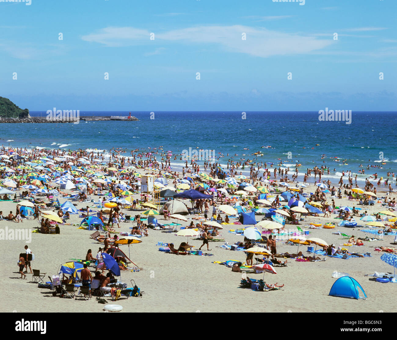 Onjuku Central Beach, Onjuku, Chiba, Japan Stock Photo