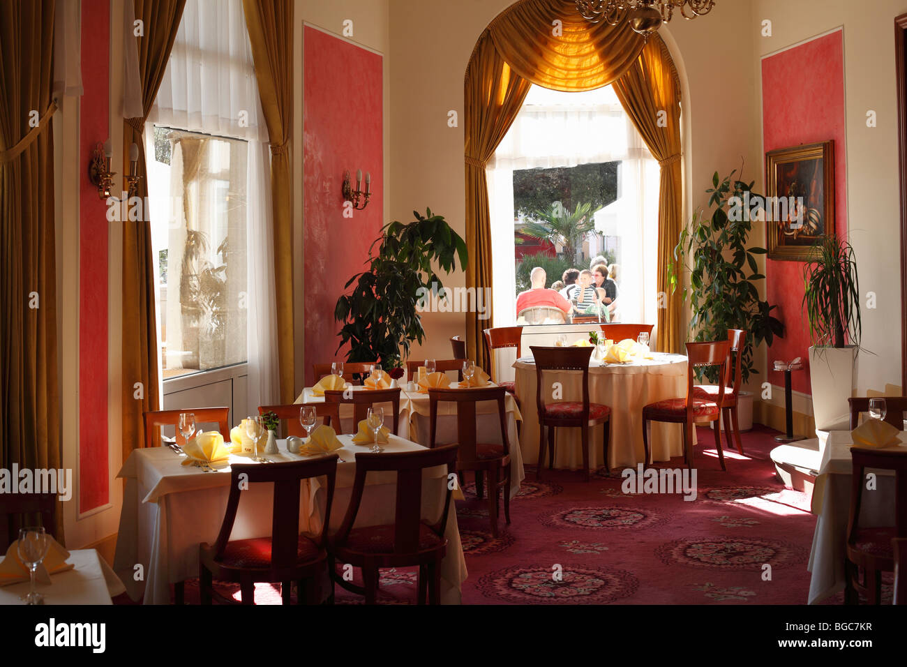 Café Wagner, Opatija, Abbazia, Istria, Croatia, Europe Stock Photo