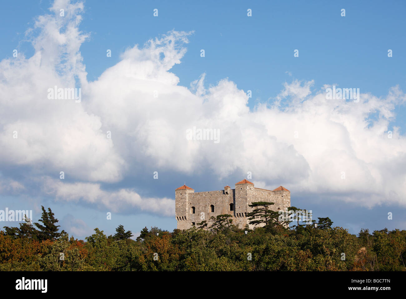 Nehaj Castle, Uskoci Tower, Senj, Adriatic Sea, Croatia, Europe Stock Photo