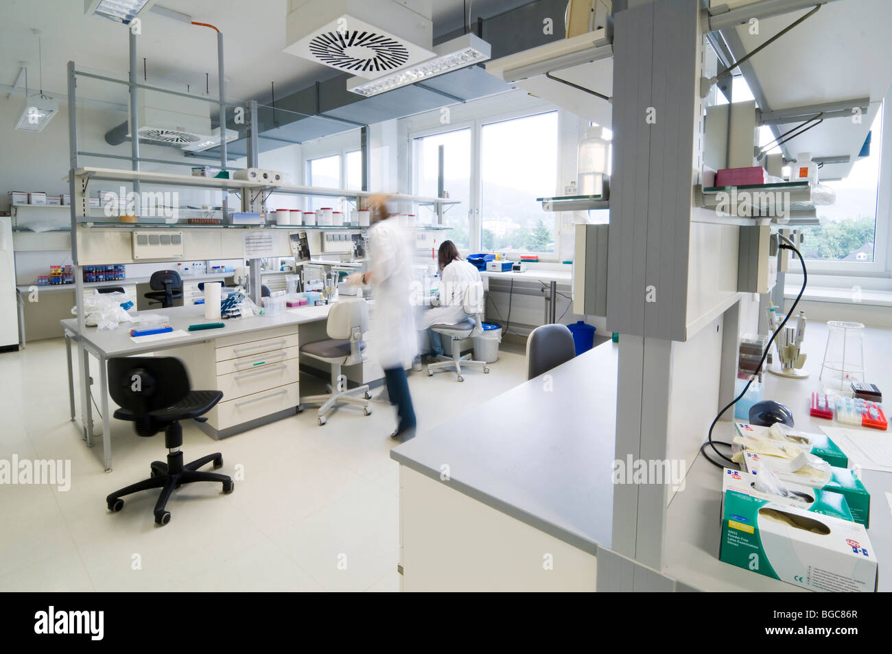 Gene laboratory Stock Photo