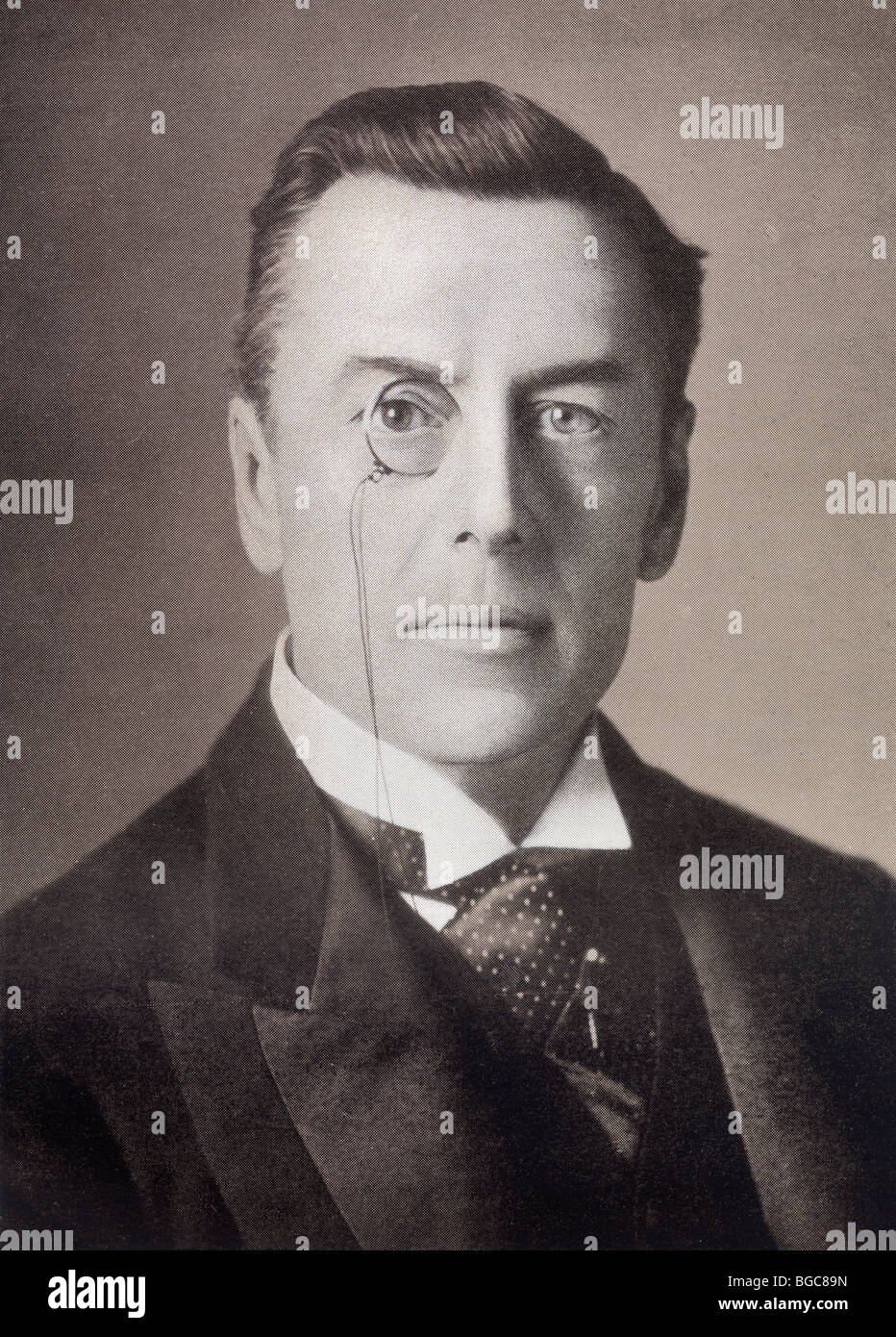 Joseph Chamberlain 1836 to 1914.  Influential British businessman, politician, and statesman. Stock Photo