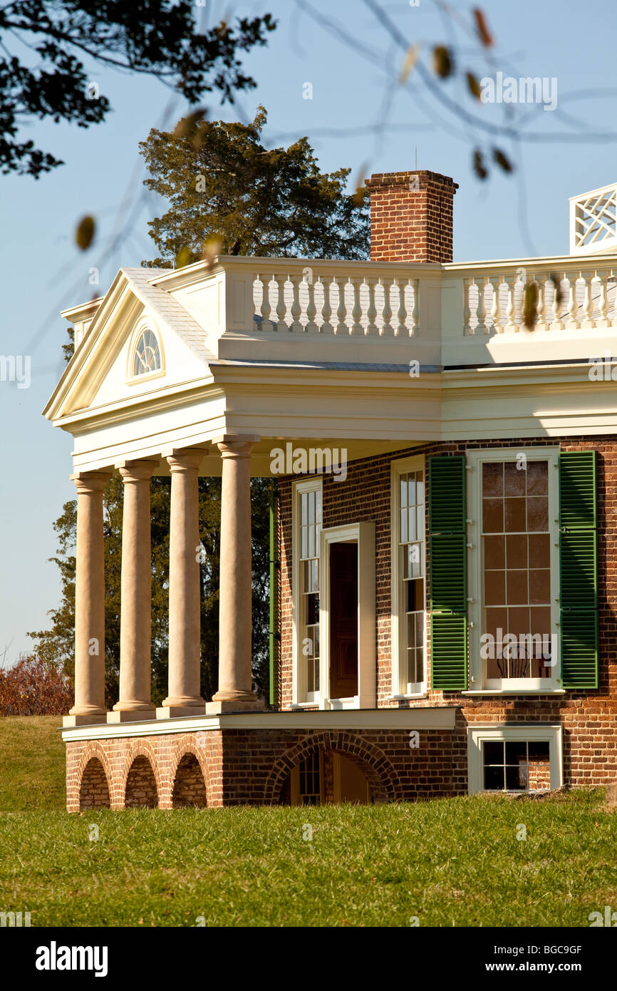 Thomas Jefferson's Poplar Forest plantation in Forest, Virginia designed by Jefferson as his