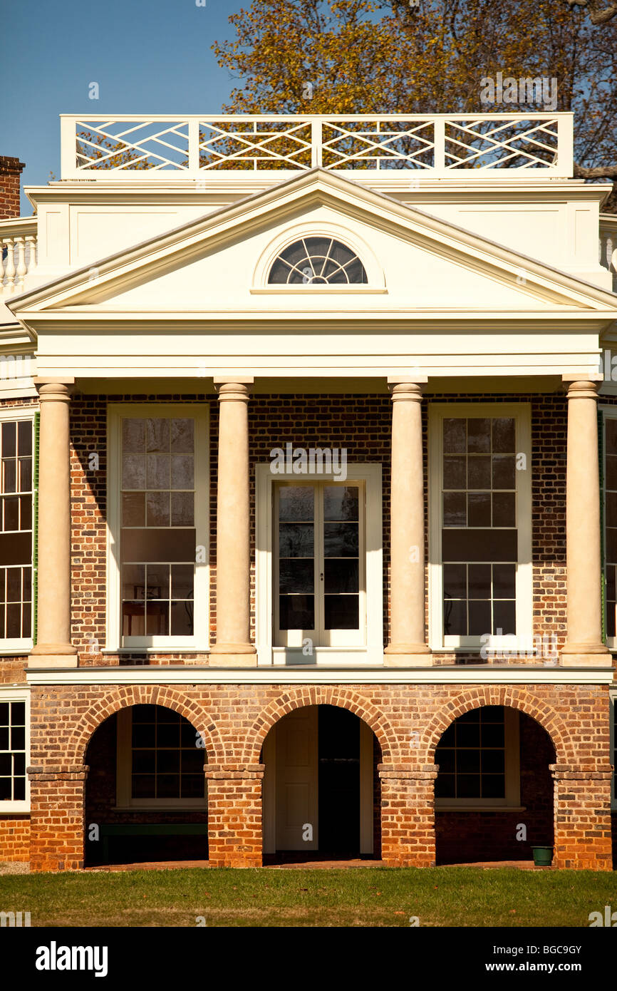 Thomas Jefferson's Poplar Forest plantation in Forest, Virginia designed by Jefferson as his