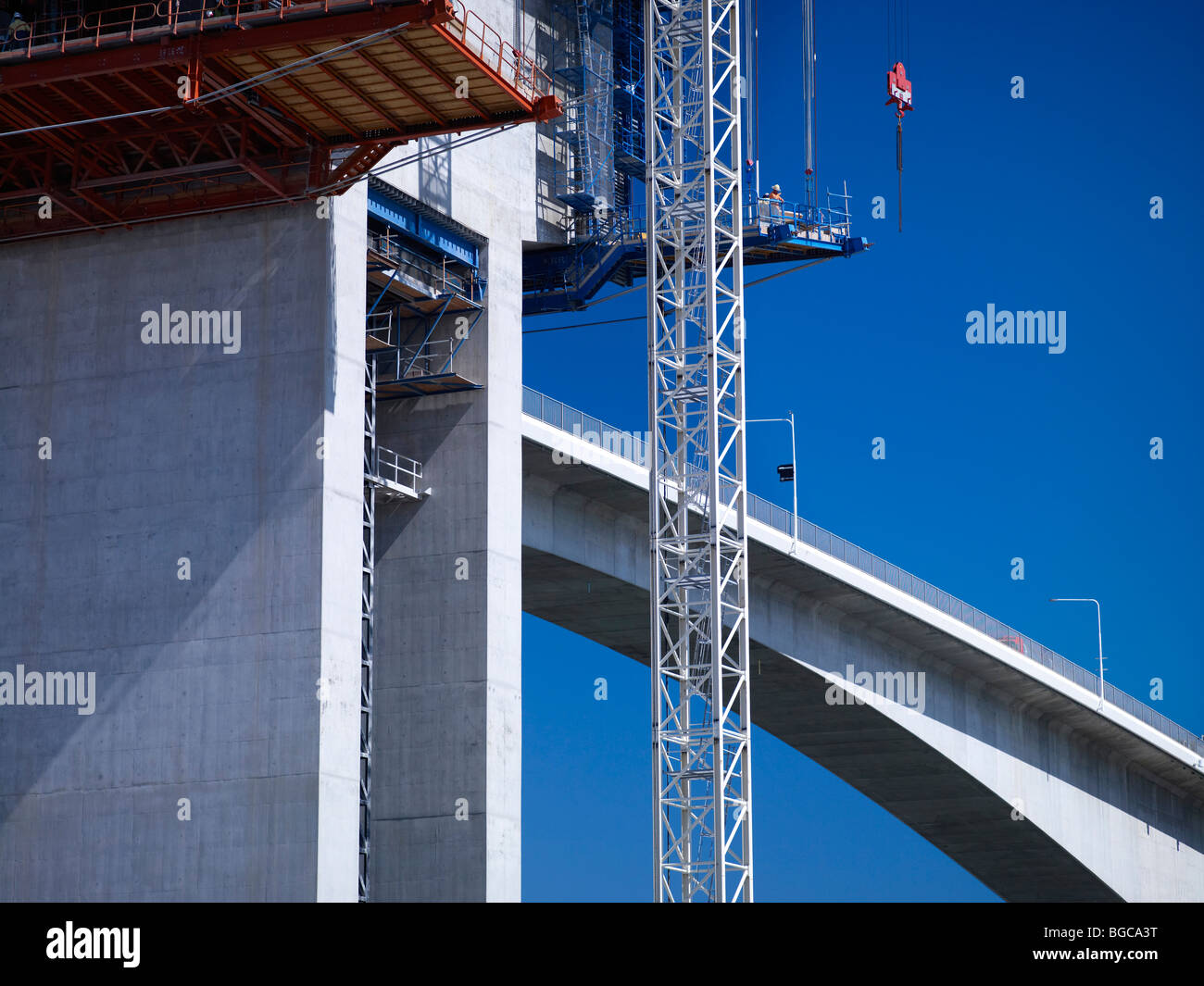 Construction of the second Gateway Bridge Brisbane Australia Stock Photo