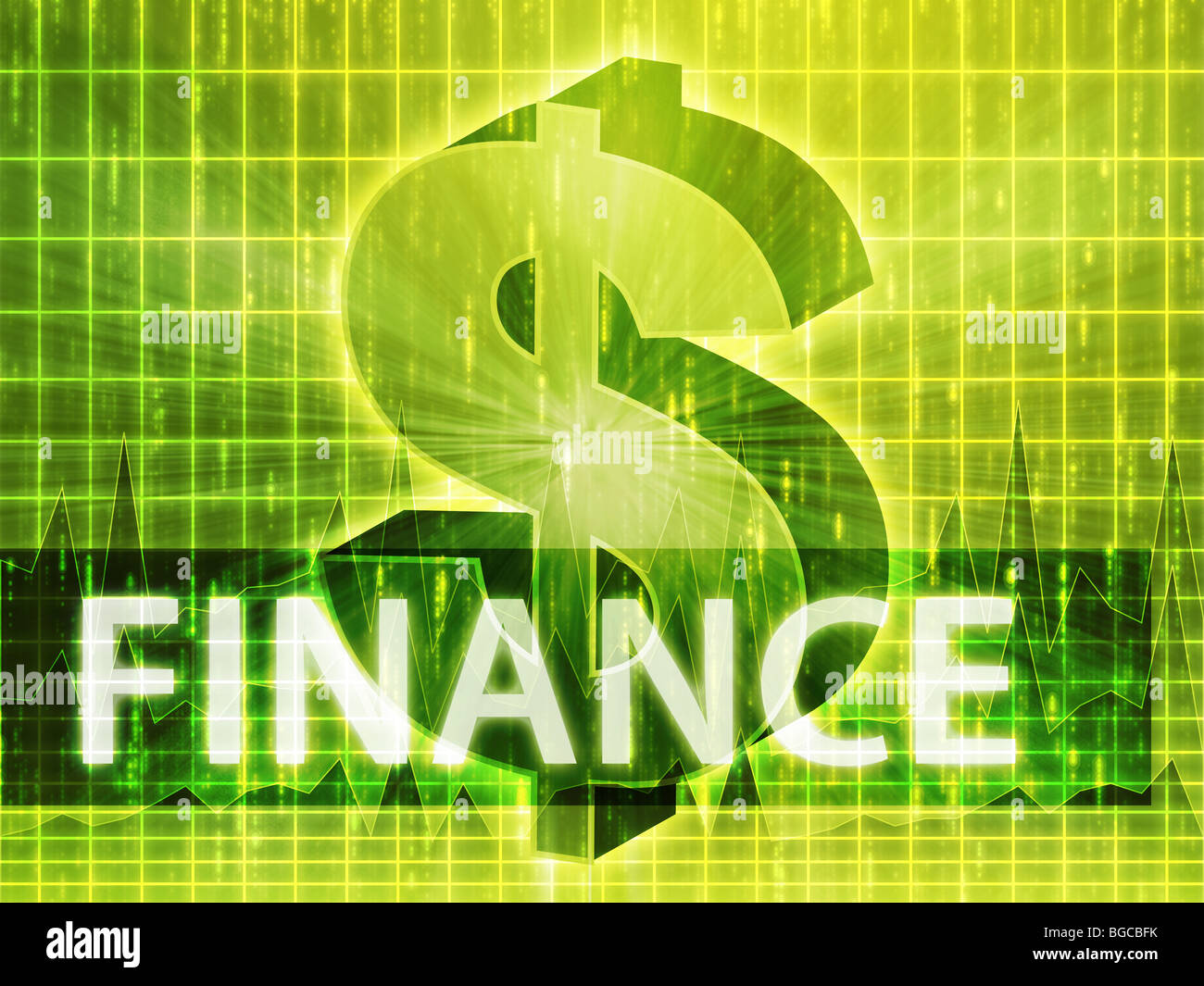 Finance illustration, dollar symbol over financial design Stock Photo