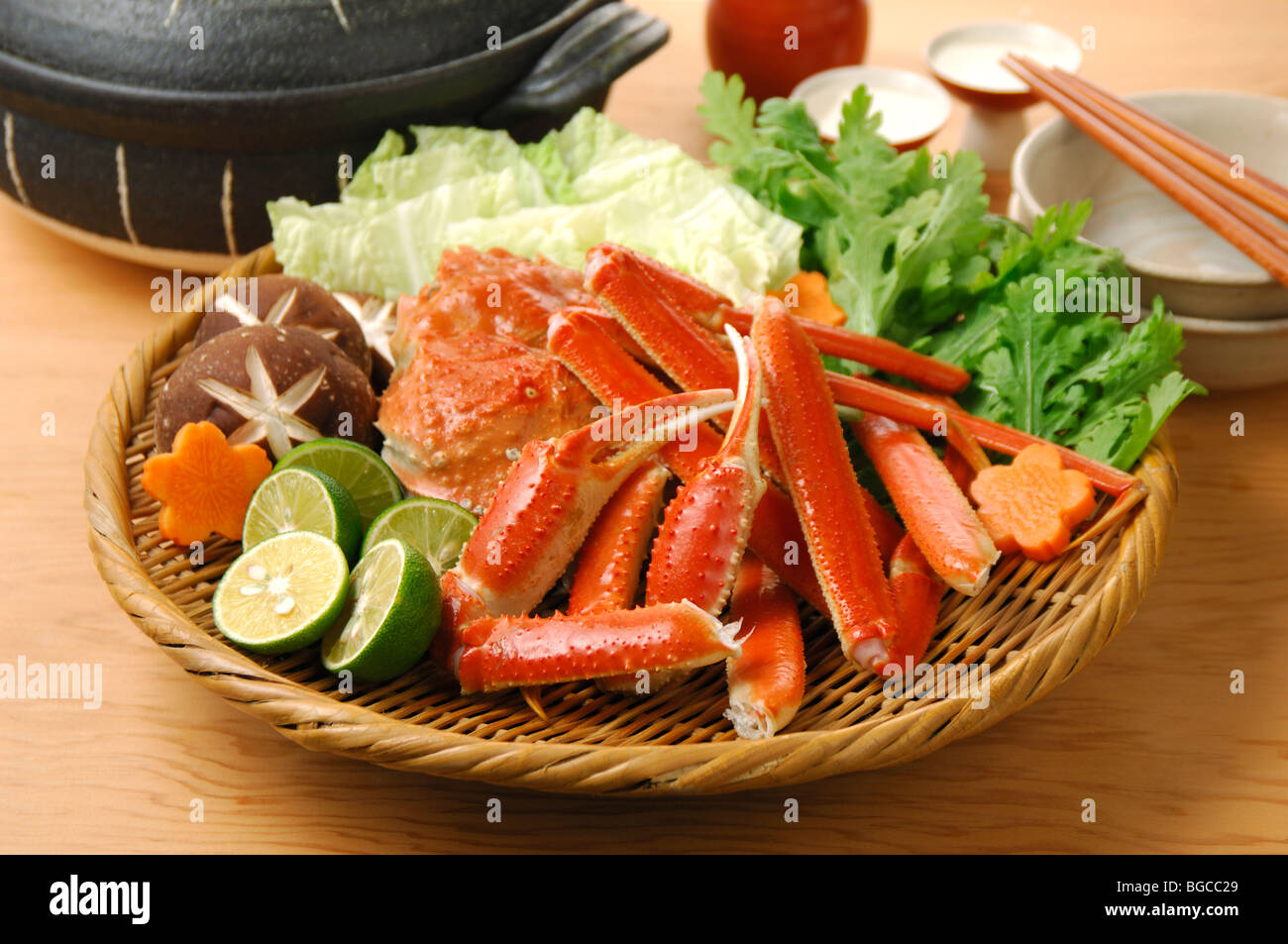 Tanner crab hot pot Stock Photo Alamy