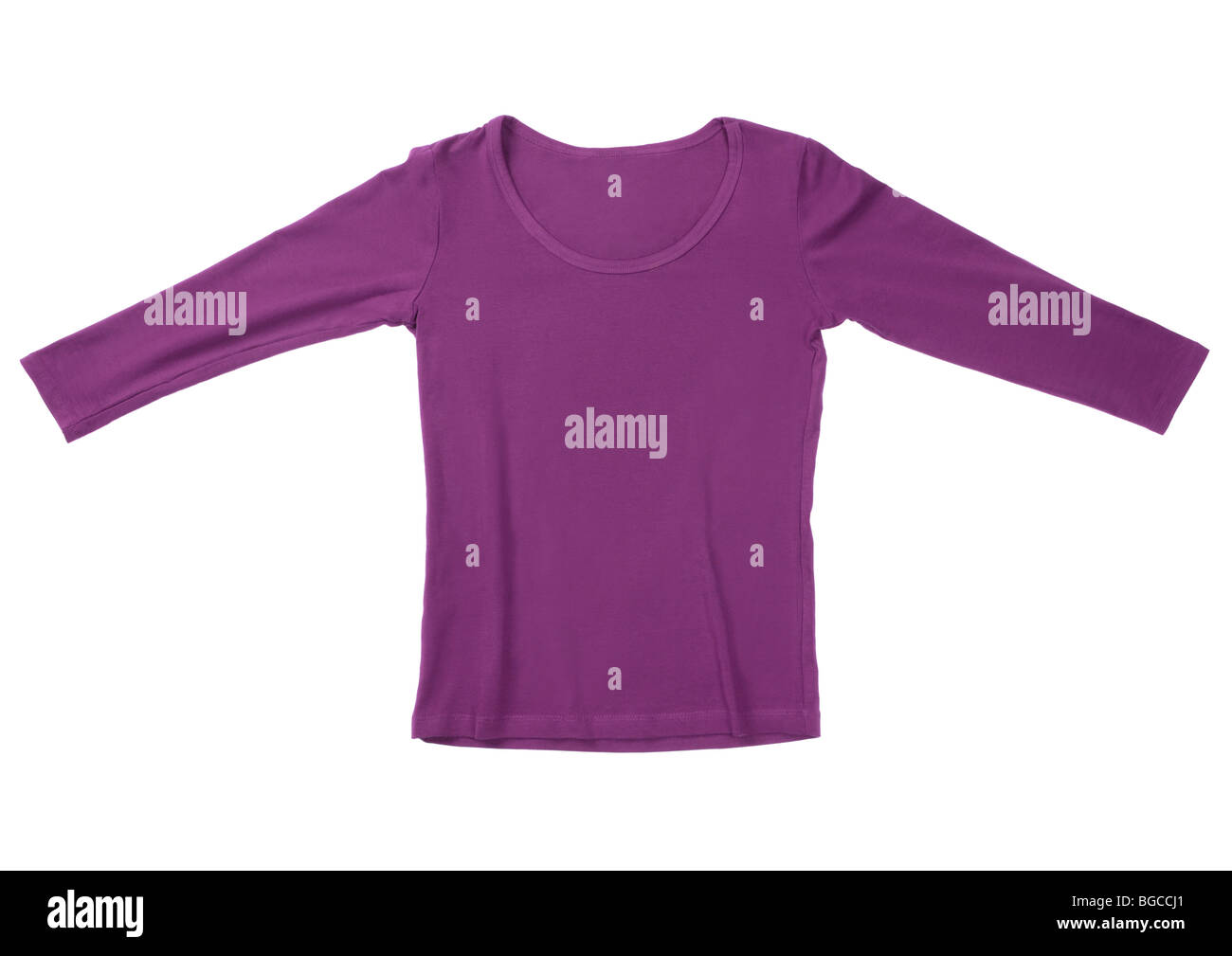 Long sleeve T-shirt isolated on white background Stock Photo