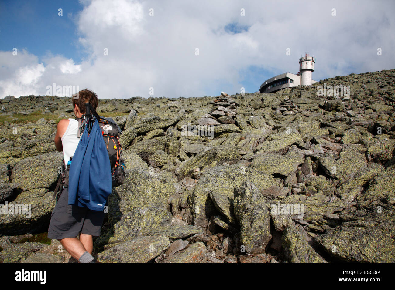 The summit of Mount Washington in the White Mountains, New Hampshire ...