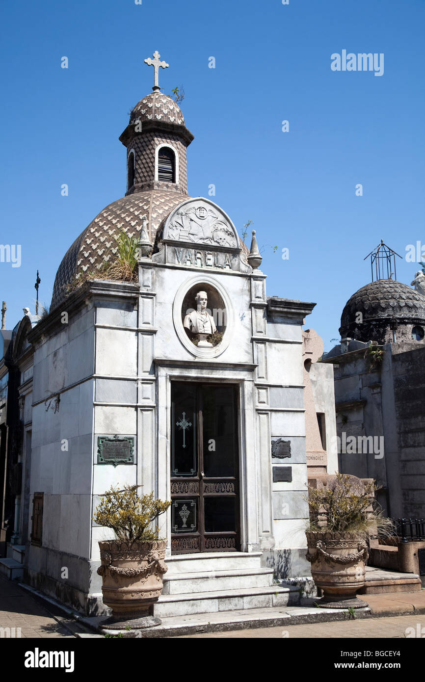 The elaborate domed tomb of Varela, Recoleta Cemetery, Buenos Aires, Argentina Stock Photo