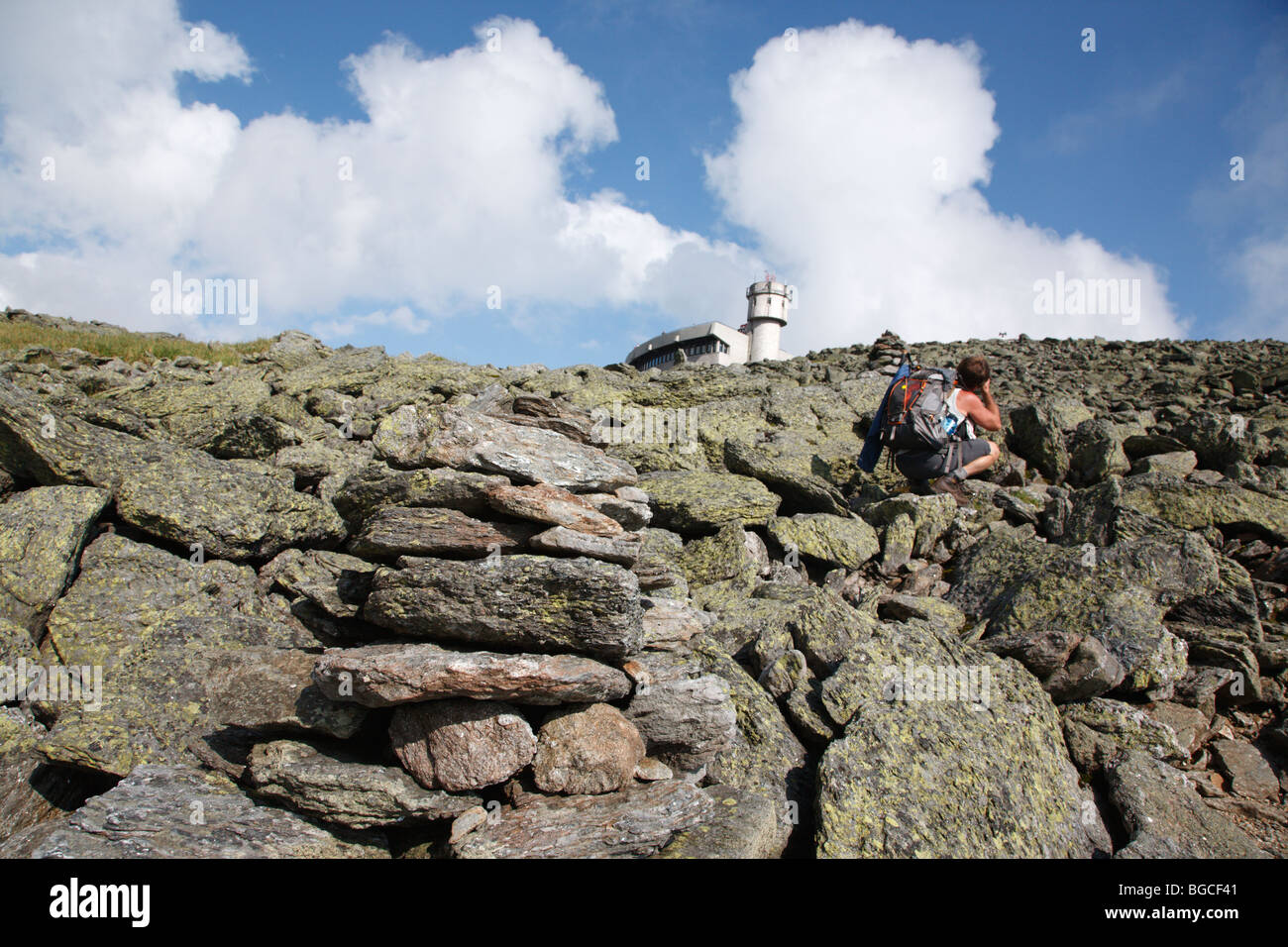 The summit of Mount Washington in the White Mountains, New Hampshire ...