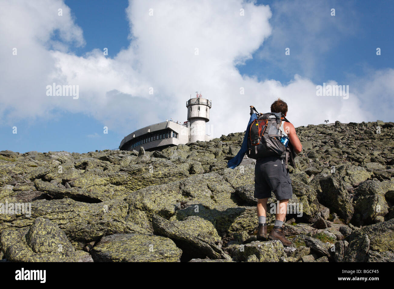 The summit of Mount Washington in the White Mountains, New Hampshire ...
