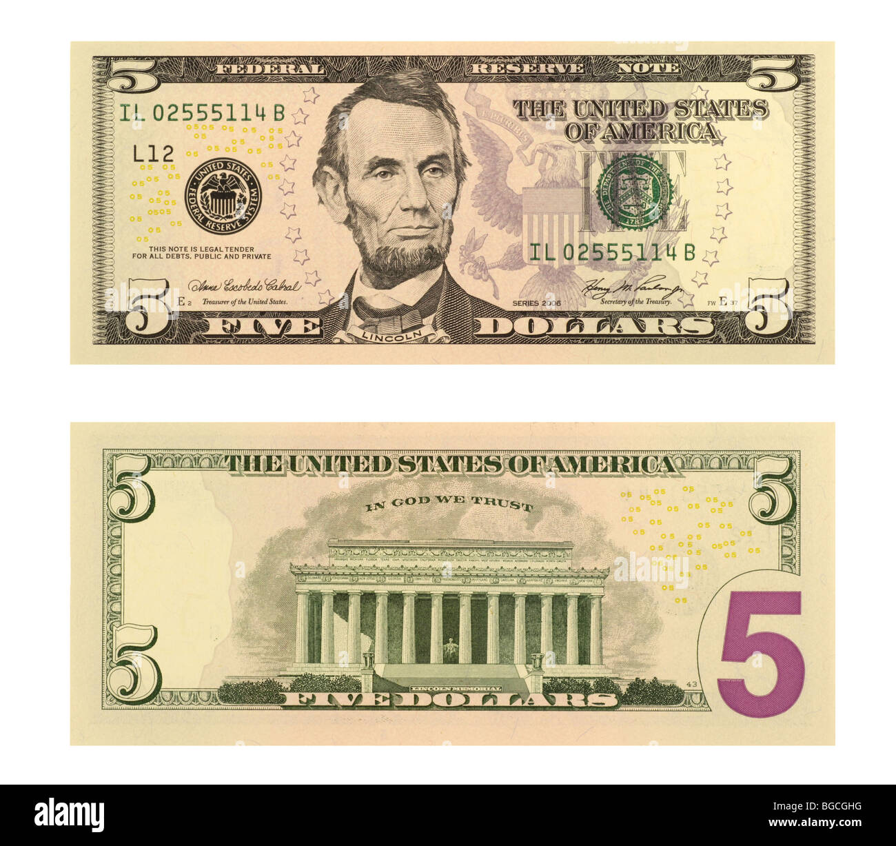 5 dollar bill hi-res stock photography and images - Alamy