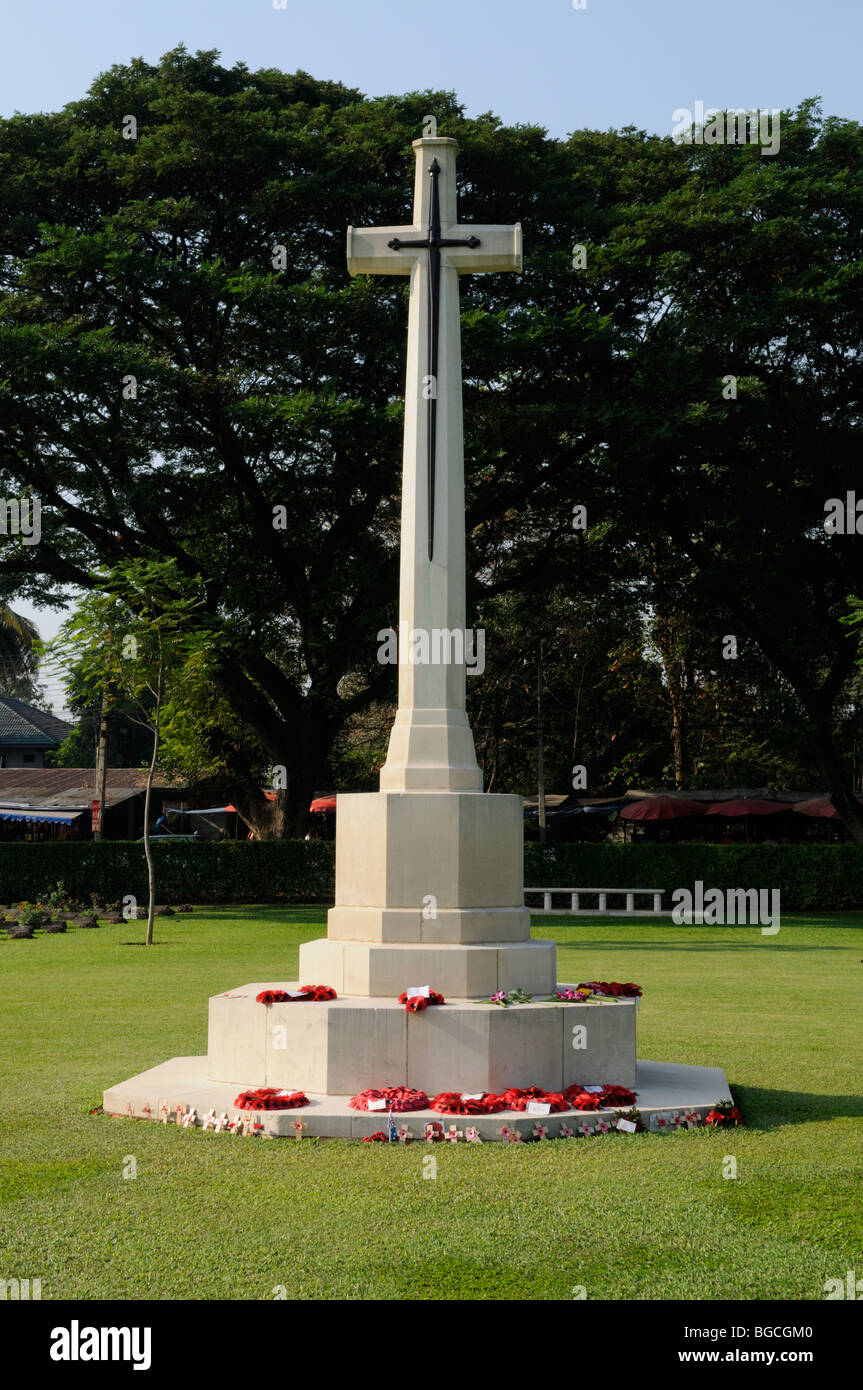 Thailand; Kanchanaburi; Memorial at the  Allied WWII war cemetery Stock Photo