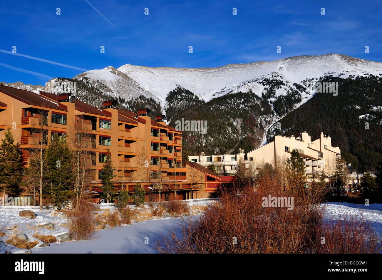 Condominium at the Copper Mountain Ski Resort, Colorado, USA. Stock Photo