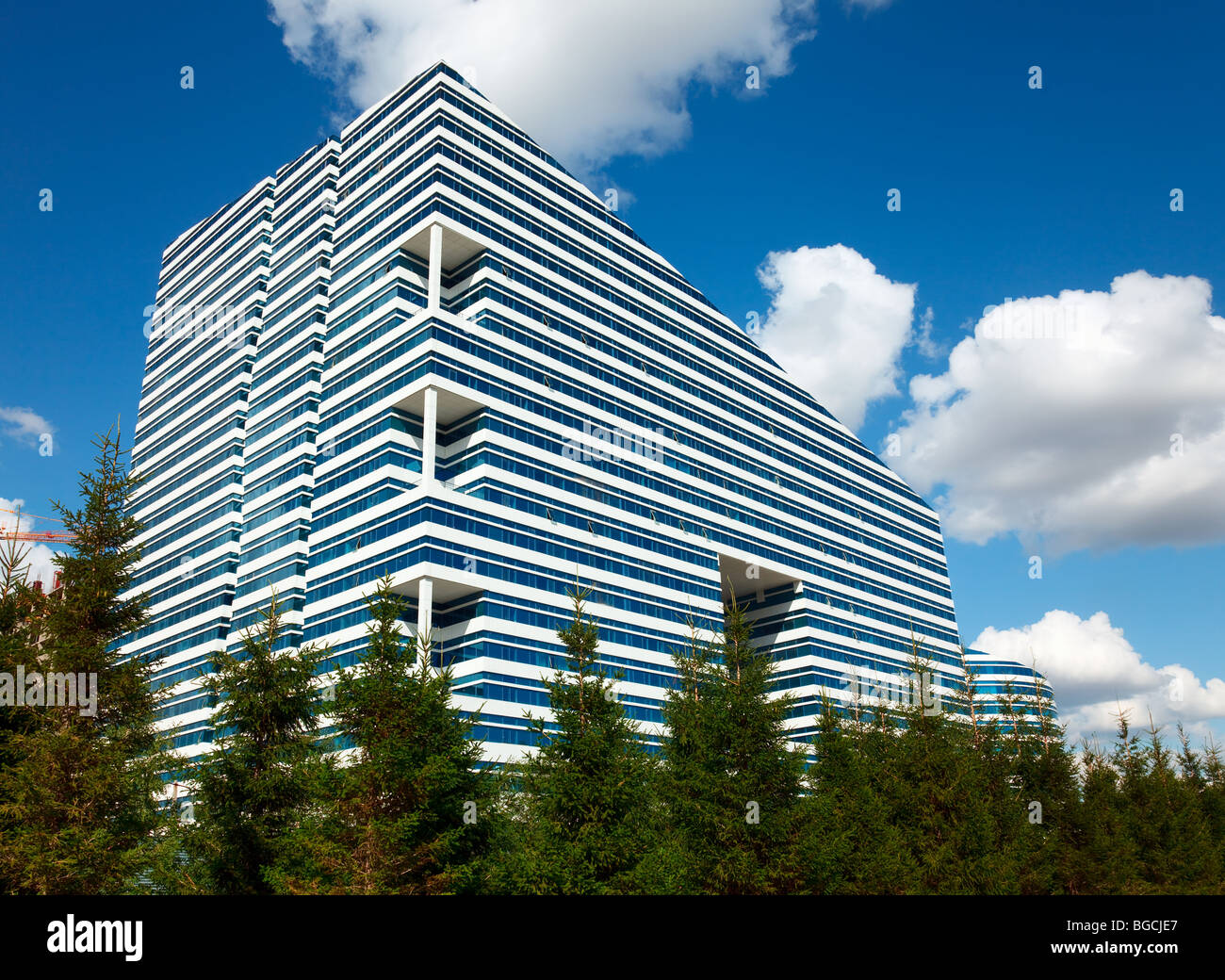 Modern appartment building. Astana, capital of the Kazakhsatan. Stock Photo