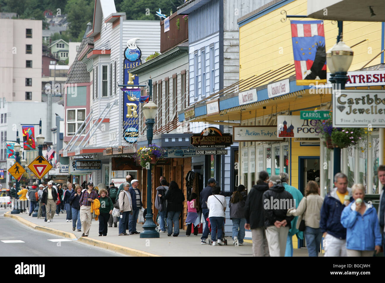 Downtown juneau alaska usa stock photo alamy