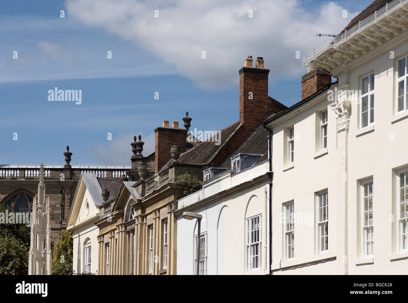 town centre of warwick the county town of warwickshire Stock Photo