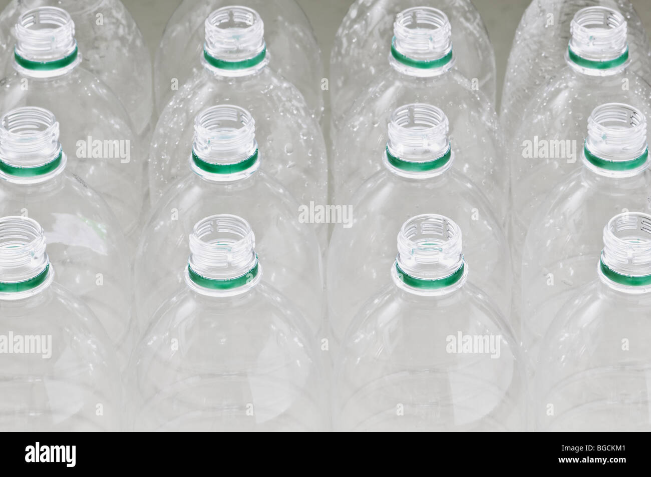 plastic bottles closeup Stock Photo
