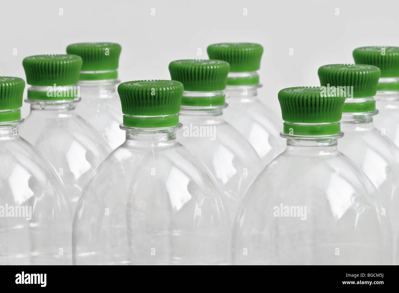 plastic water bottle closeup Stock Photo