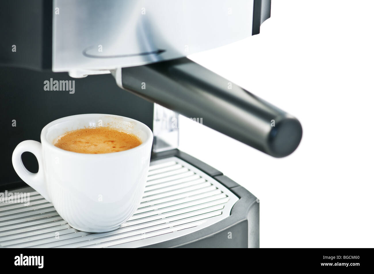 espresso machine closeup Stock Photo