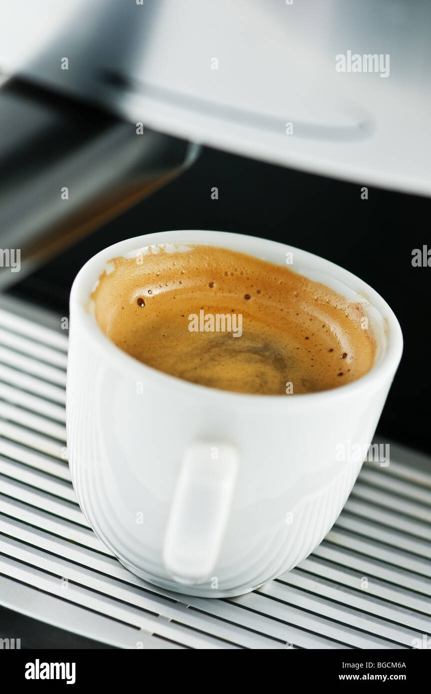 espresso machine closeup Stock Photo