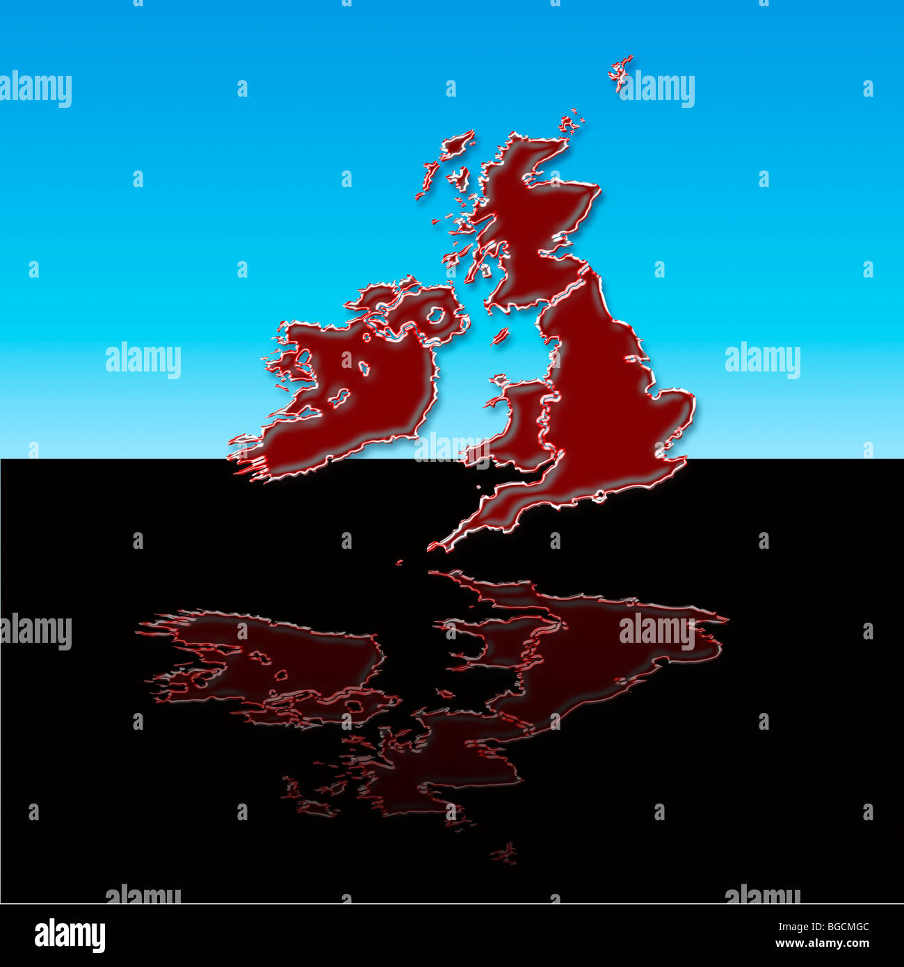 Map of uk and ireland hi-res stock photography and images - Alamy