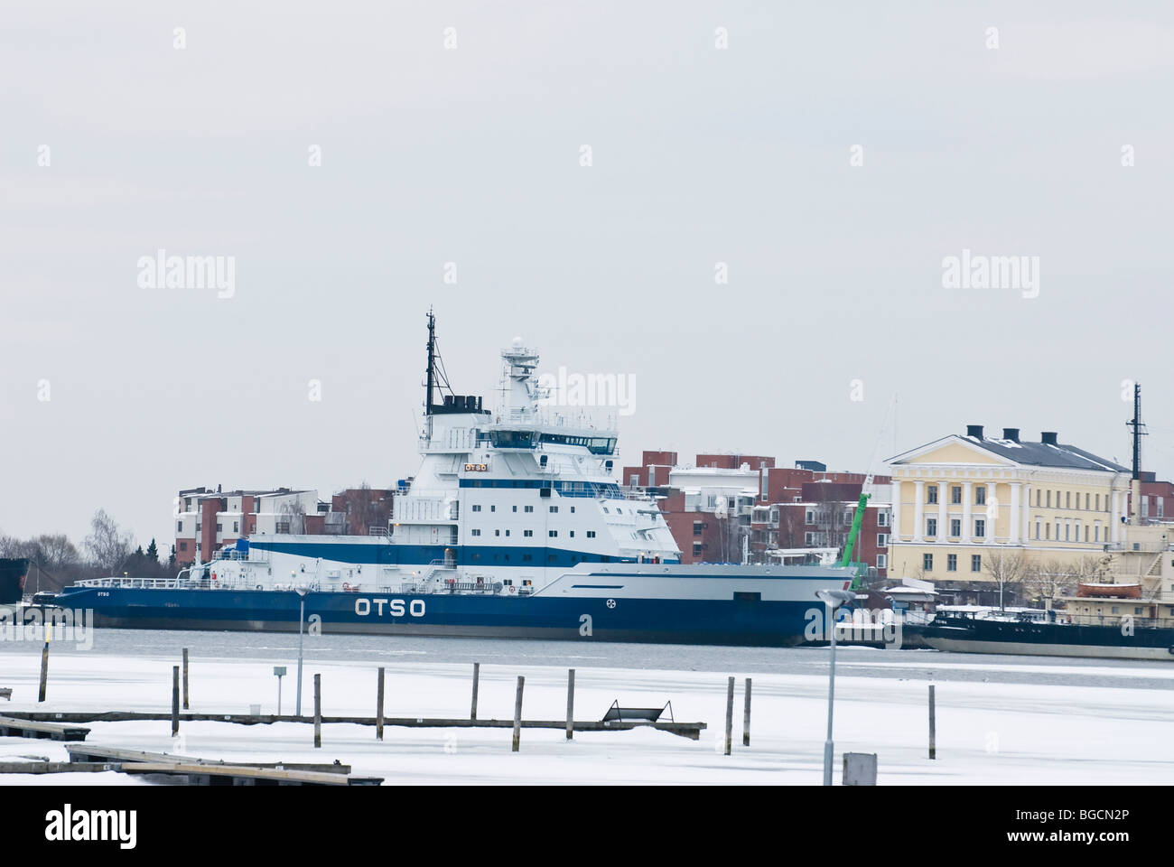 The Finnish icebreaker Otso Stock Photo