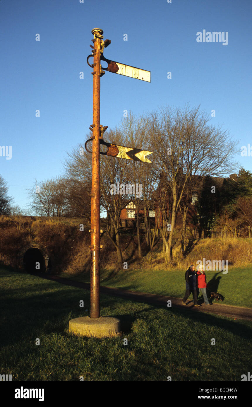 Old Railway Signal At Location Of StokeonTrent Railway Loop Line In