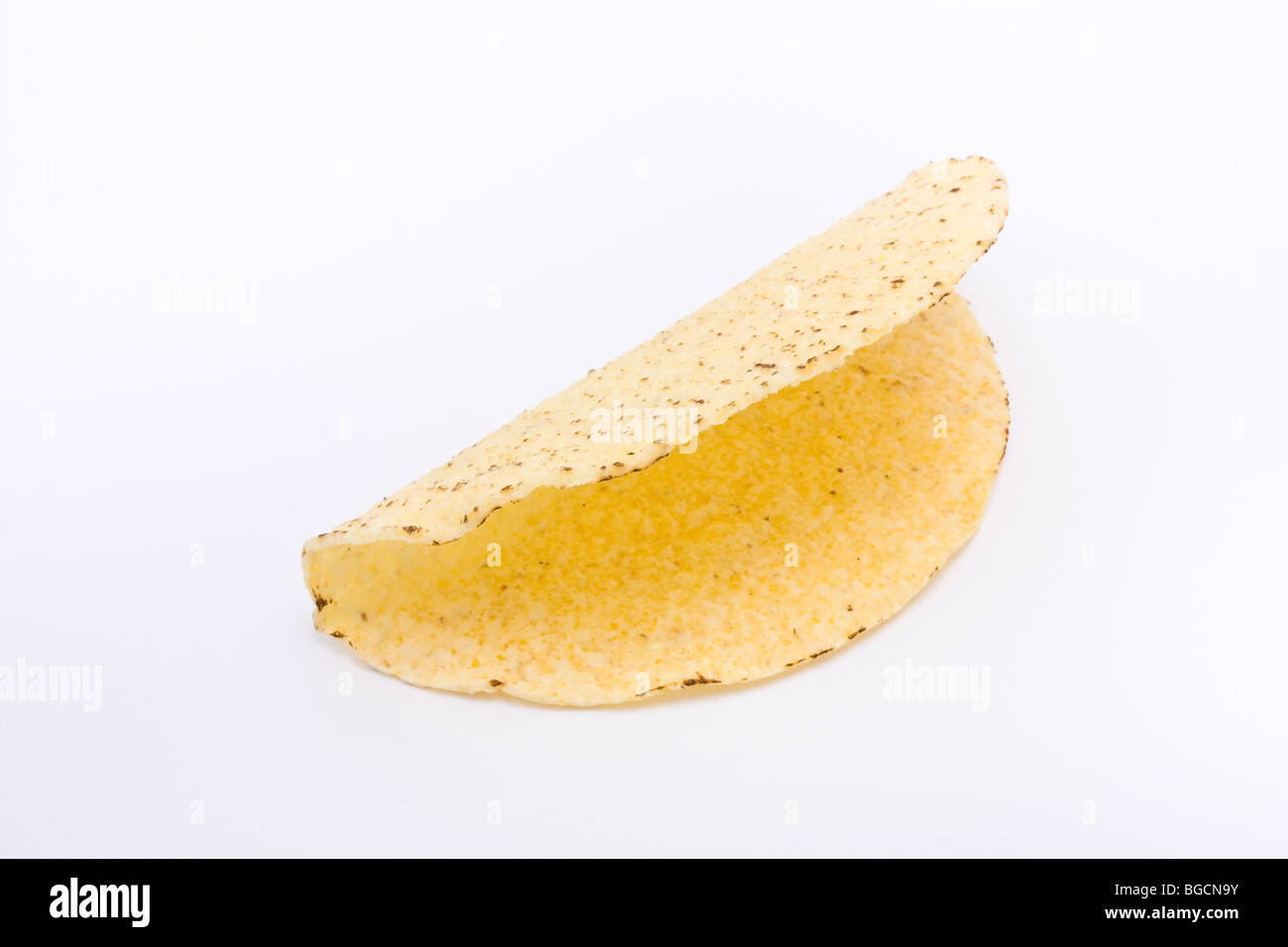 Empty Taco shell isolated against white background Stock Photo - Alamy