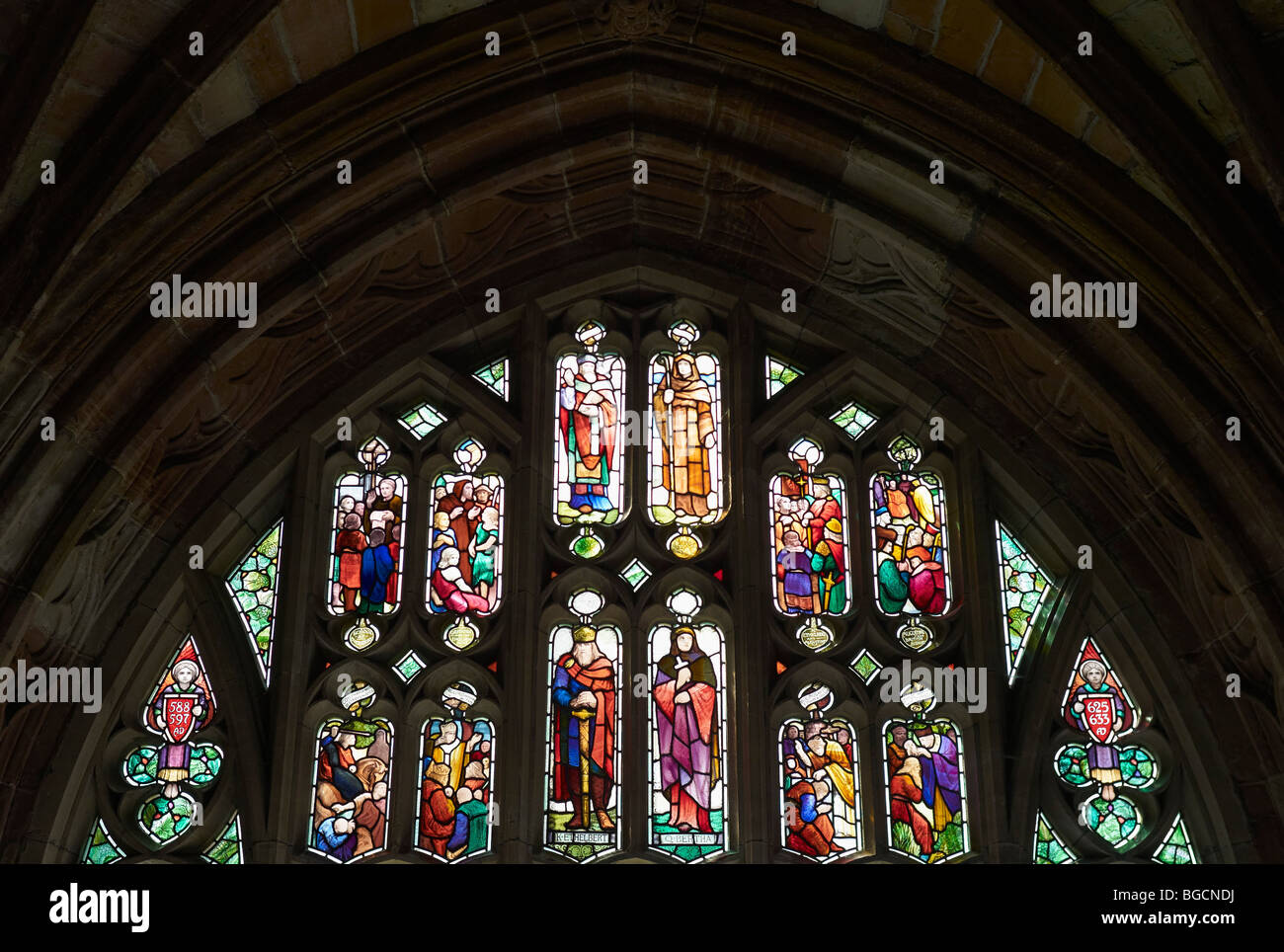 Stained glass windows in The Cathedral Church of Christ and the Blessed