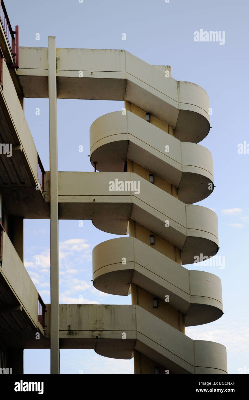 Outside spiral staircase to high rise block of flats, Bristol, UK Stock : A amazing image showing a beautiful landscape. The hues are just bold and mix ideally. The layout is great, and the particulars are also very sharp.