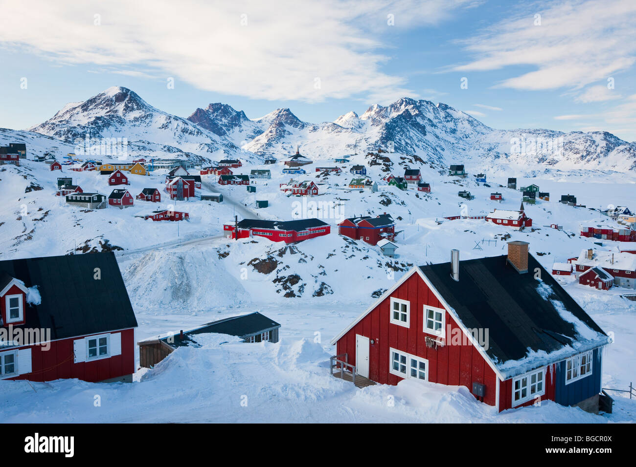 Tasiilaq, Greenland in winter Stock Photo 27326346 Alamy