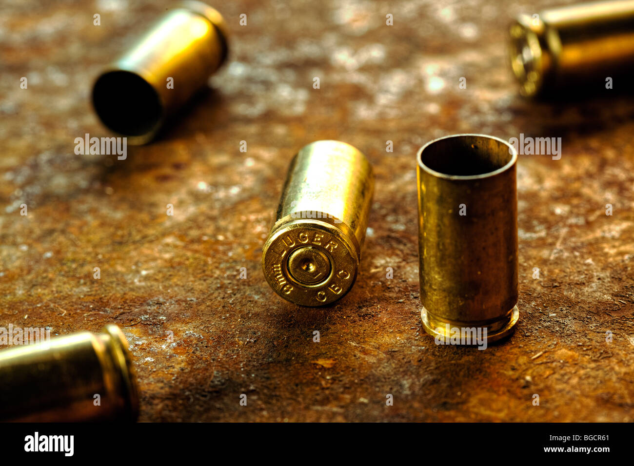 9mm cartridge casings Stock Photo Alamy