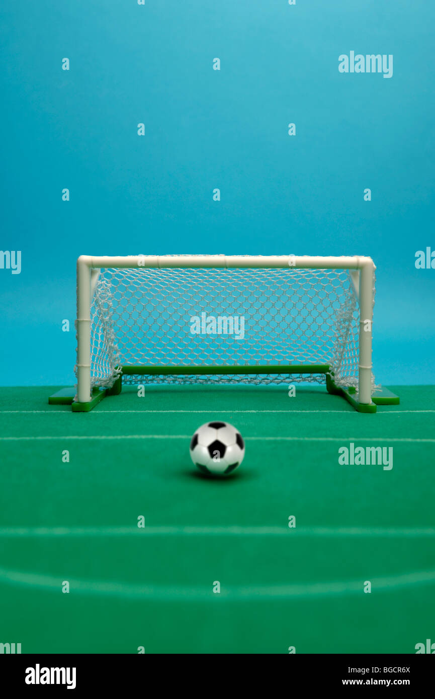 Toy football goal Stock Photo