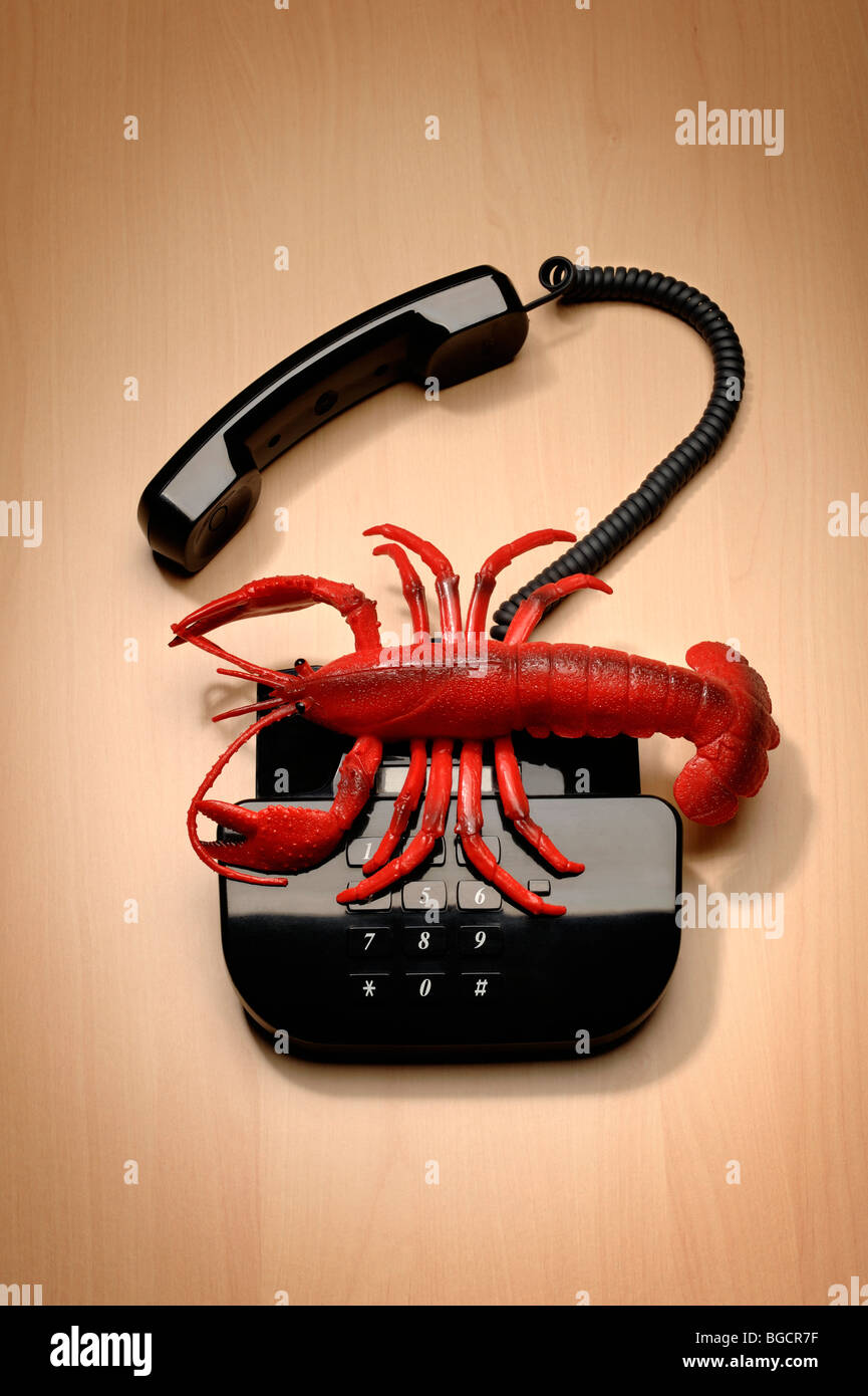 Lobster phone Stock Photo