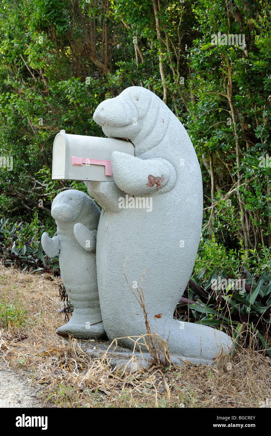 Manatee Mailbox at Florida Keys, USA Stock Photo Alamy