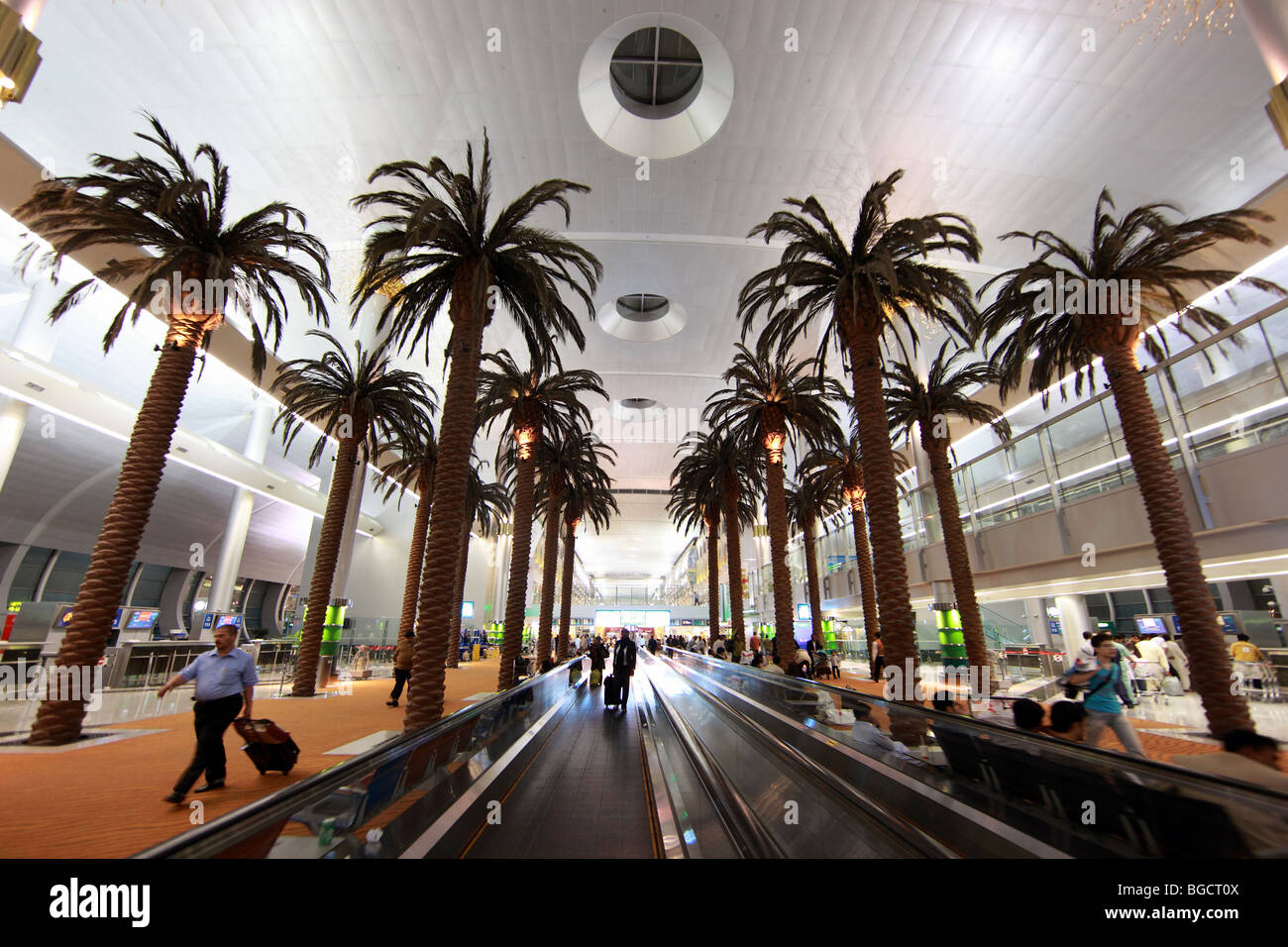 Dubai, United Arab Emirates, Interior view of Dubai International Airport Stock Photo