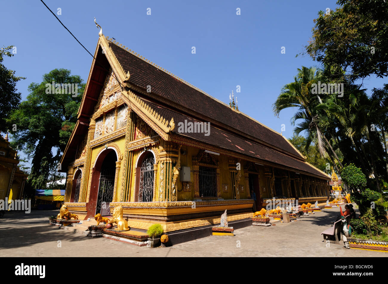 Laos; Vientiane; Wat Si Muang Stock Photo