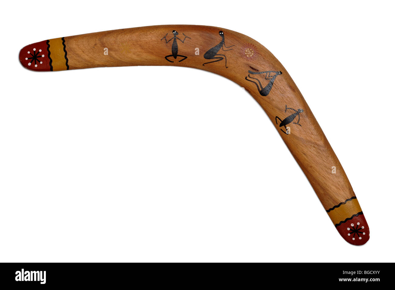 Wooden boomerang Stock Photo
