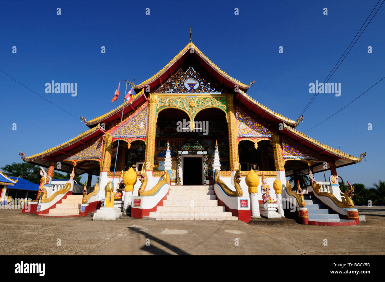 Laos:; Bokeo Province; Huay Xai; Wat Jom Khao Manilat Stock Photo