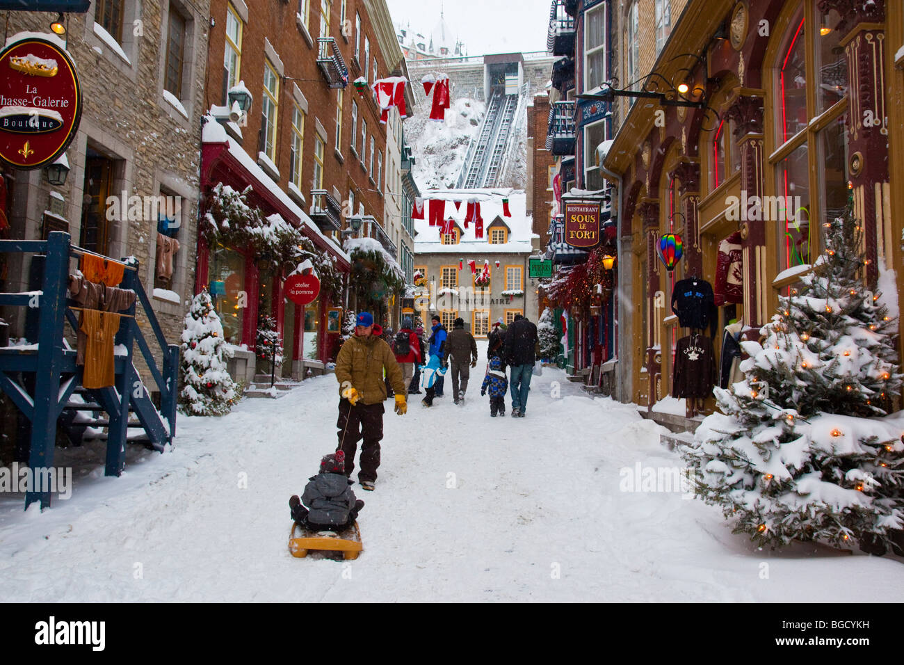Lower Old Quebec City, Canada Stock Photo - Alamy