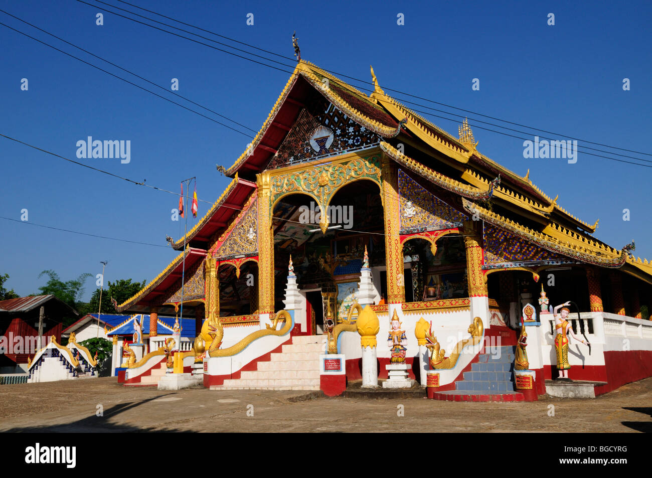 Laos; Bokeo Province; Huay Xai; Wat Jom Khao Manilat Stock Photo