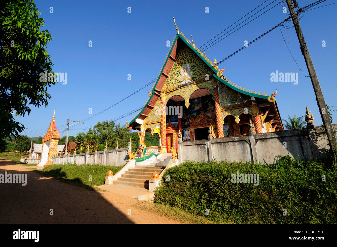 Laos; Bokeo Province; Ban Khone Keo, Huay Xai; Wat Khonekeo Xaiyaram Stock Photo