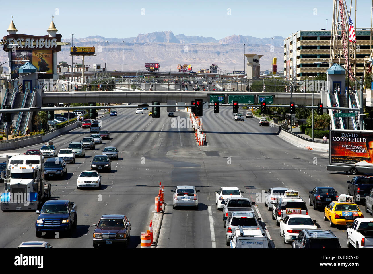 Views of Las Vegas Boulevard, Las Vegas, Nevada, USA Stock Photo