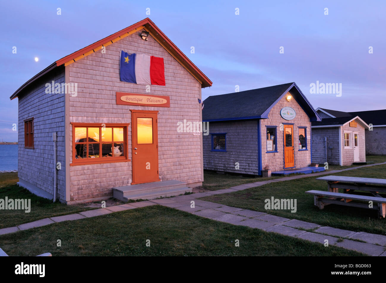 Wooden houses in La Grave, Ile du Havre Aubert, Iles de la Madeleine