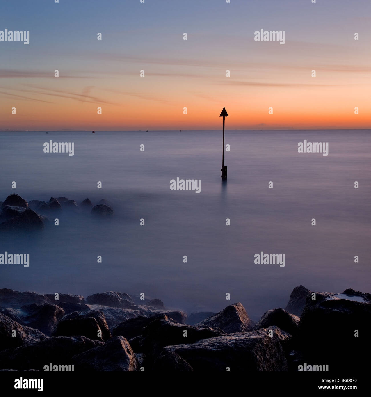 A beautiful winter sunrise at Sandbanks, Poole, Dorset Stock Photo Alamy